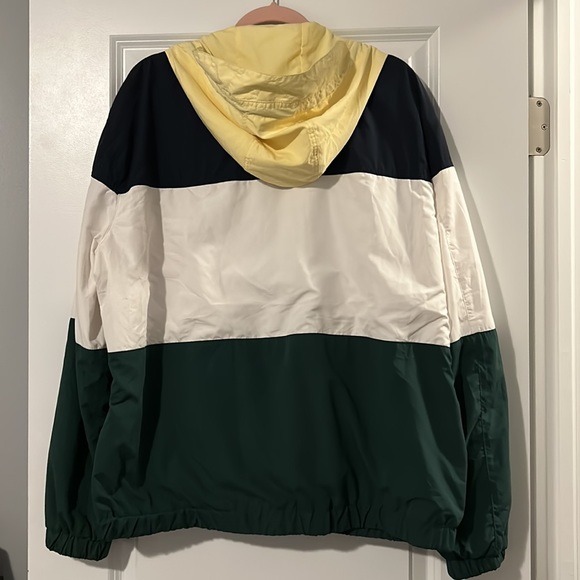 NWT ZARA Men’s Jacket Windbreaker Multicoloured Size XL Green Blue Yellow White - Picture 7 of 11